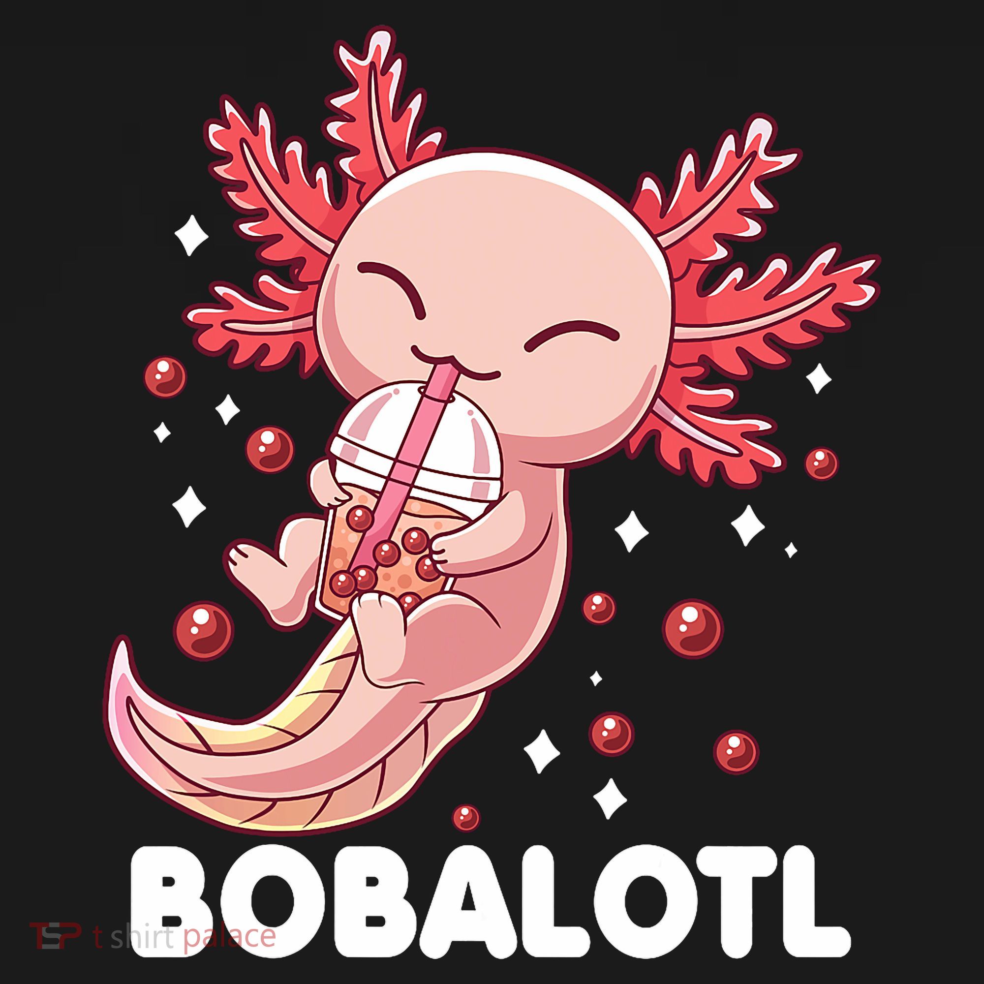 Funny Axolotl Bobalotl Boba Tea Bubble Milk Kawaii Anime  Women's Hoodie