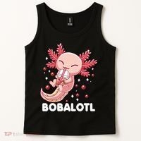 Funny Axolotl Bobalotl Boba Tea Bubble Milk Kawaii Anime  Tank Top thumb 2