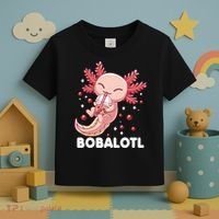 Funny Axolotl Bobalotl Boba Tea Bubble Milk Kawaii Anime  Toddler T-Shirt thumb 3