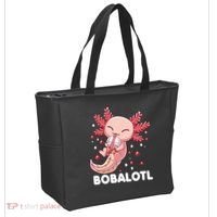 Funny Axolotl Bobalotl Boba Tea Bubble Milk Kawaii Anime  Tote Bag thumb 2