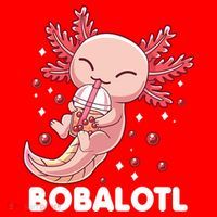 Funny Axolotl Bobalotl Boba Tea Bubble Milk Kawaii Anime  Santa Hat thumb 1