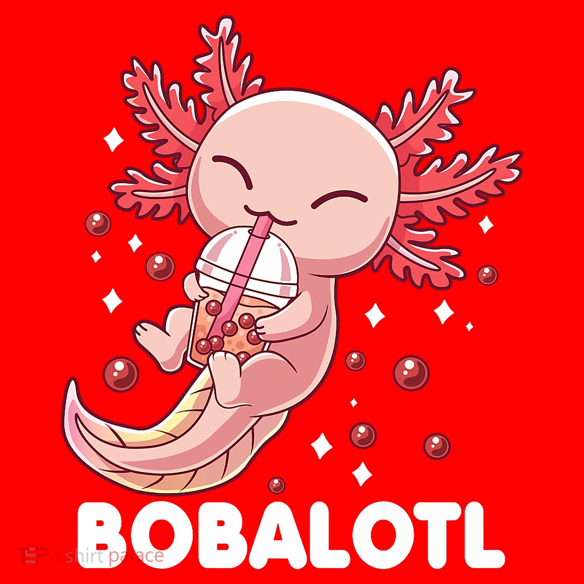 Funny Axolotl Bobalotl Boba Tea Bubble Milk Kawaii Anime  Santa Hat
