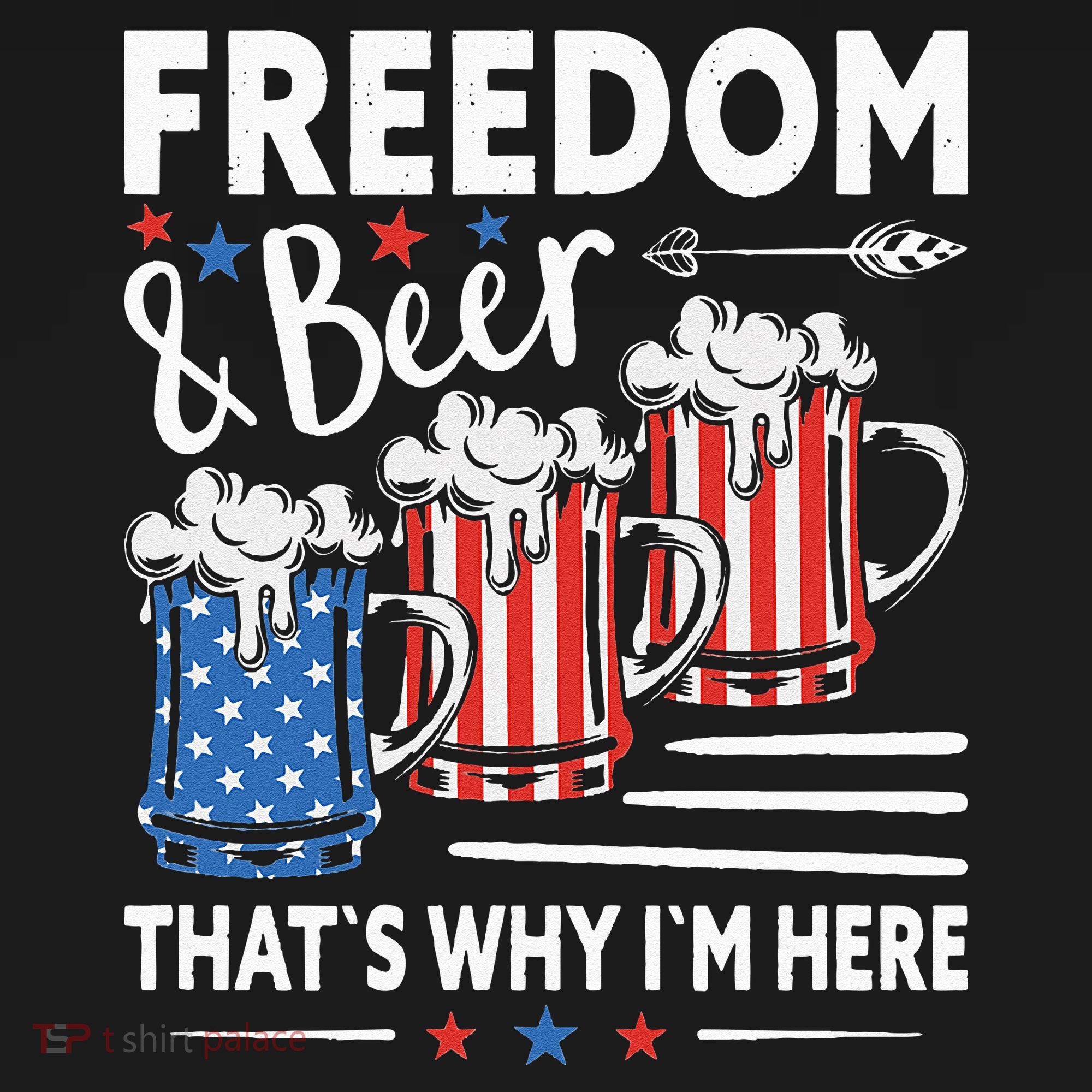 Freedom And Beer That`s Why I`m Here Funny 4th Of July Women's Hoodie