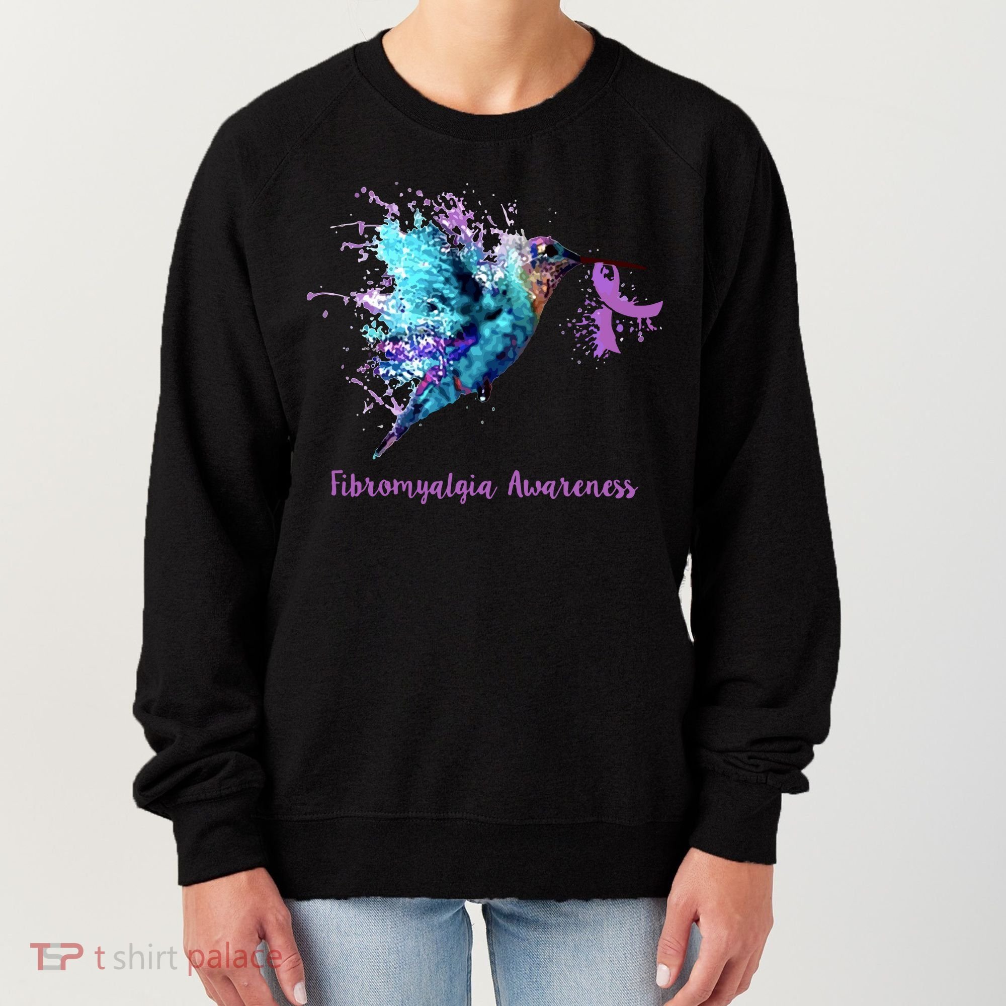 Fibromyalgia Awareness Bird Cancer Nurse Women's Sweatshirt