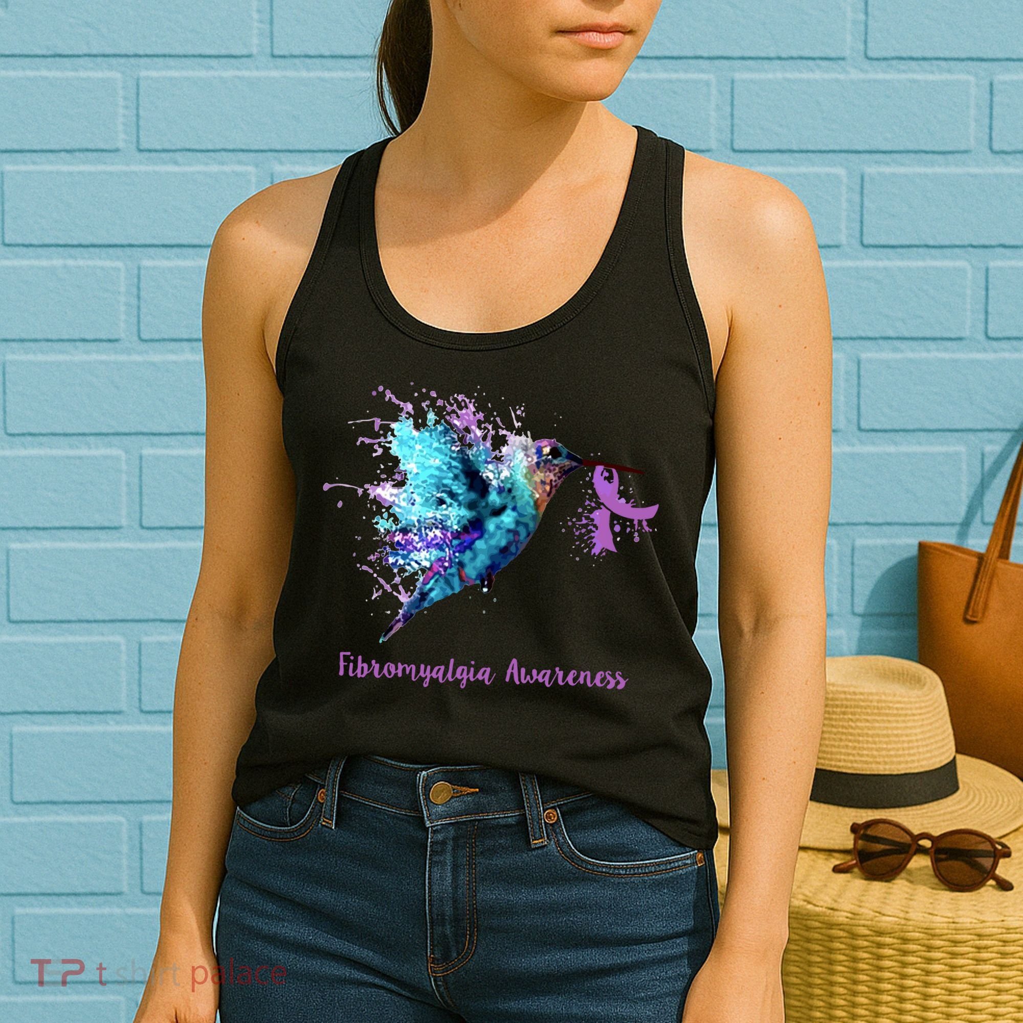 Fibromyalgia Awareness Bird Cancer Nurse Women's Tank Top