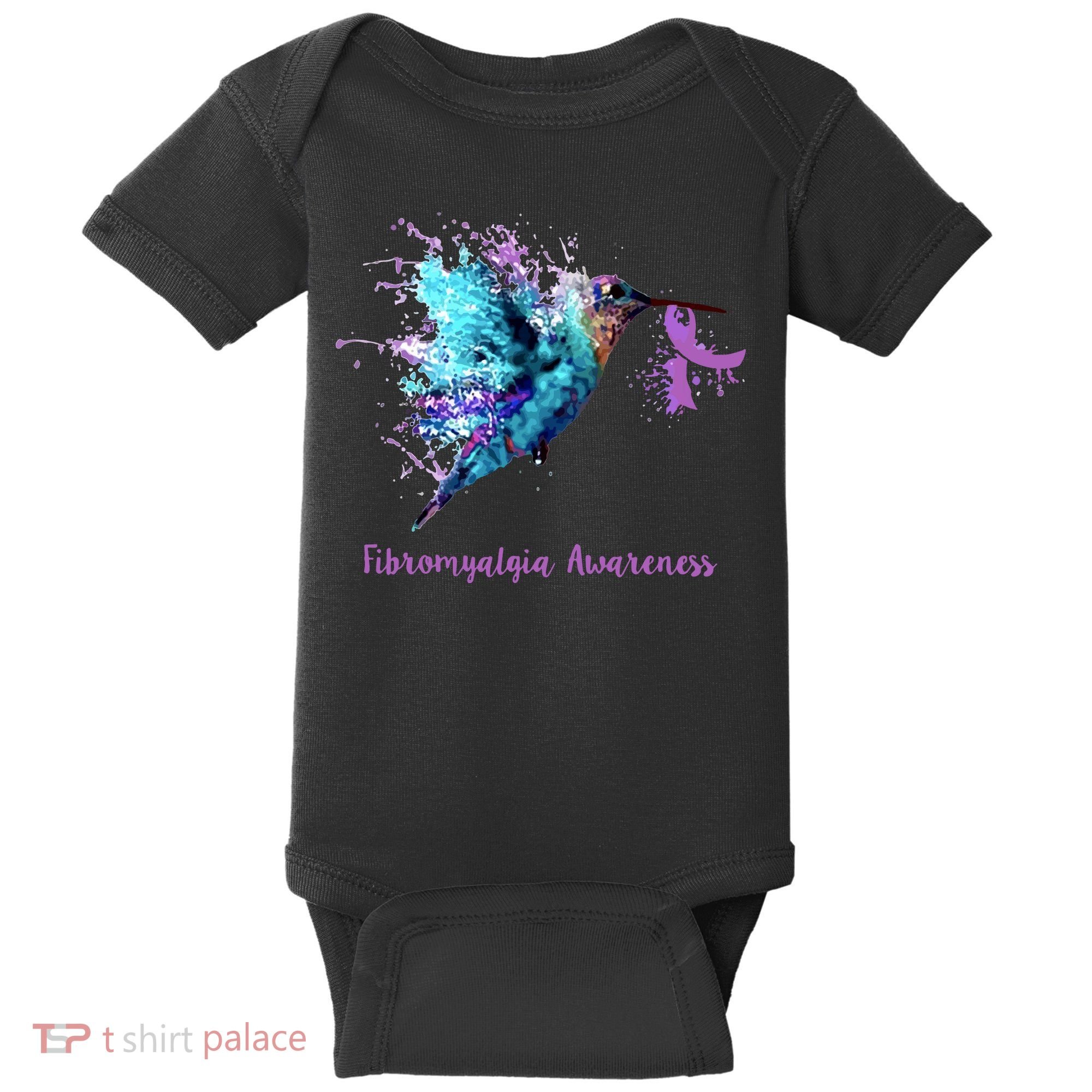 Fibromyalgia Awareness Bird Cancer Nurse Baby Bodysuit