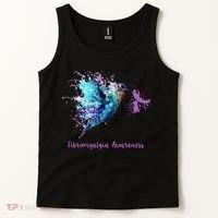 Fibromyalgia Awareness Bird Cancer Nurse Tank Top thumb 2
