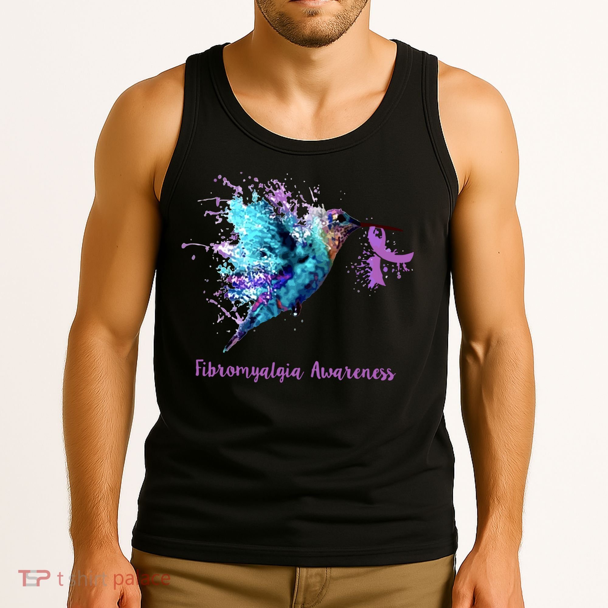 Fibromyalgia Awareness Bird Cancer Nurse Tank Top