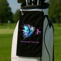 Fibromyalgia Awareness Bird Cancer Nurse Golf Towel thumb 2