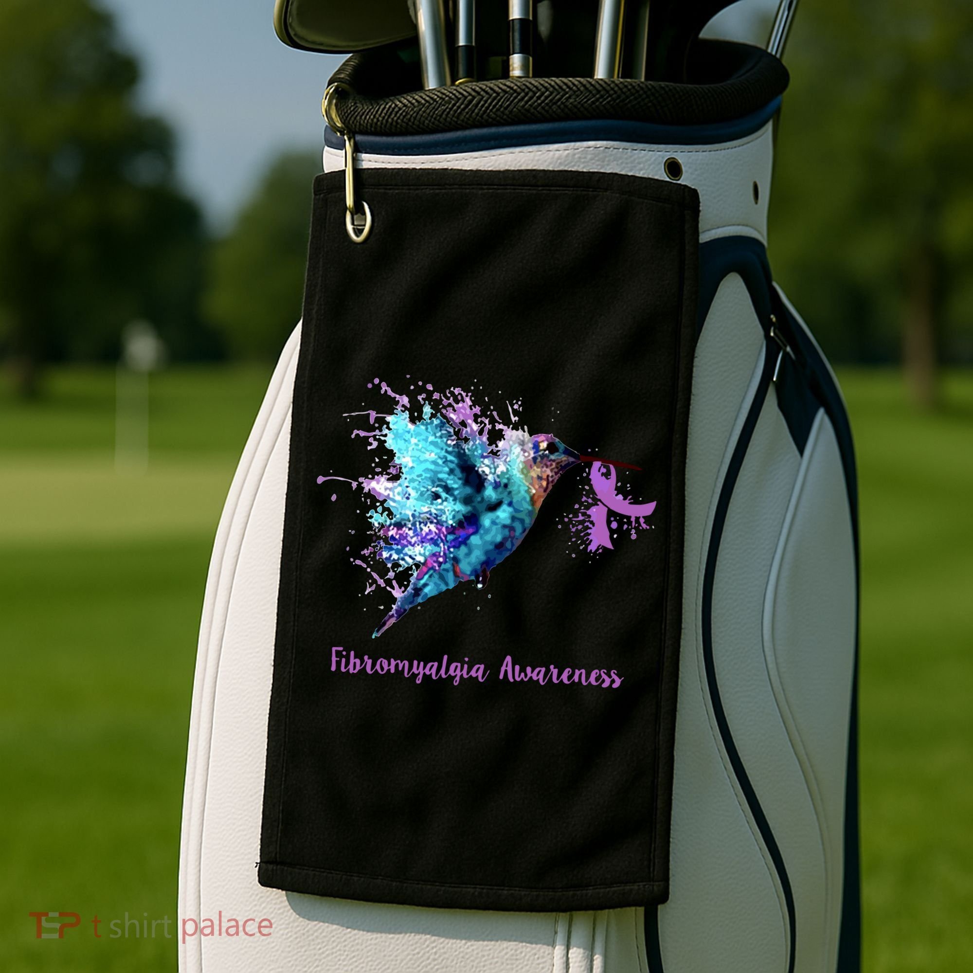 Fibromyalgia Awareness Bird Cancer Nurse Golf Towel