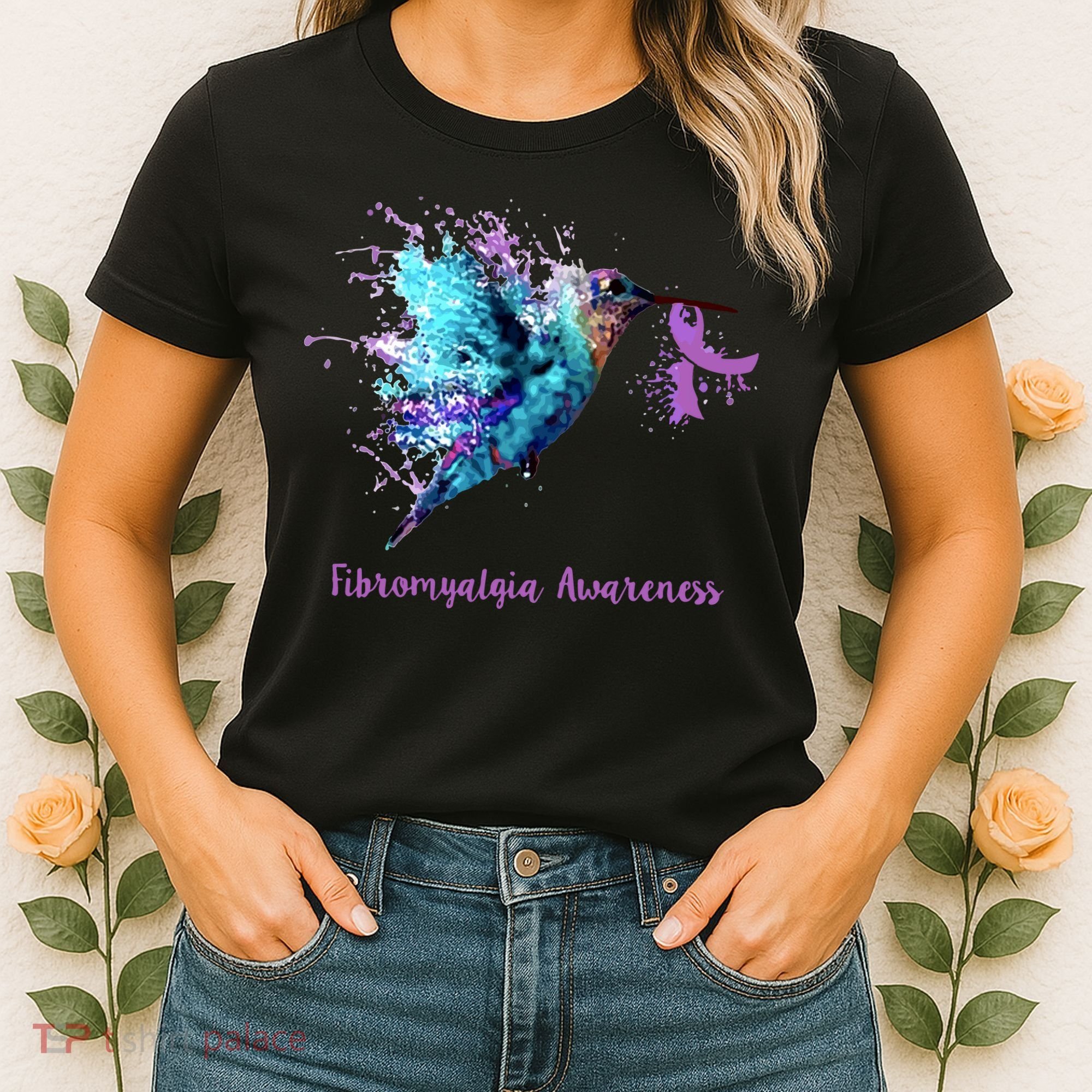 Fibromyalgia Awareness Bird Cancer Nurse Women's T-Shirt