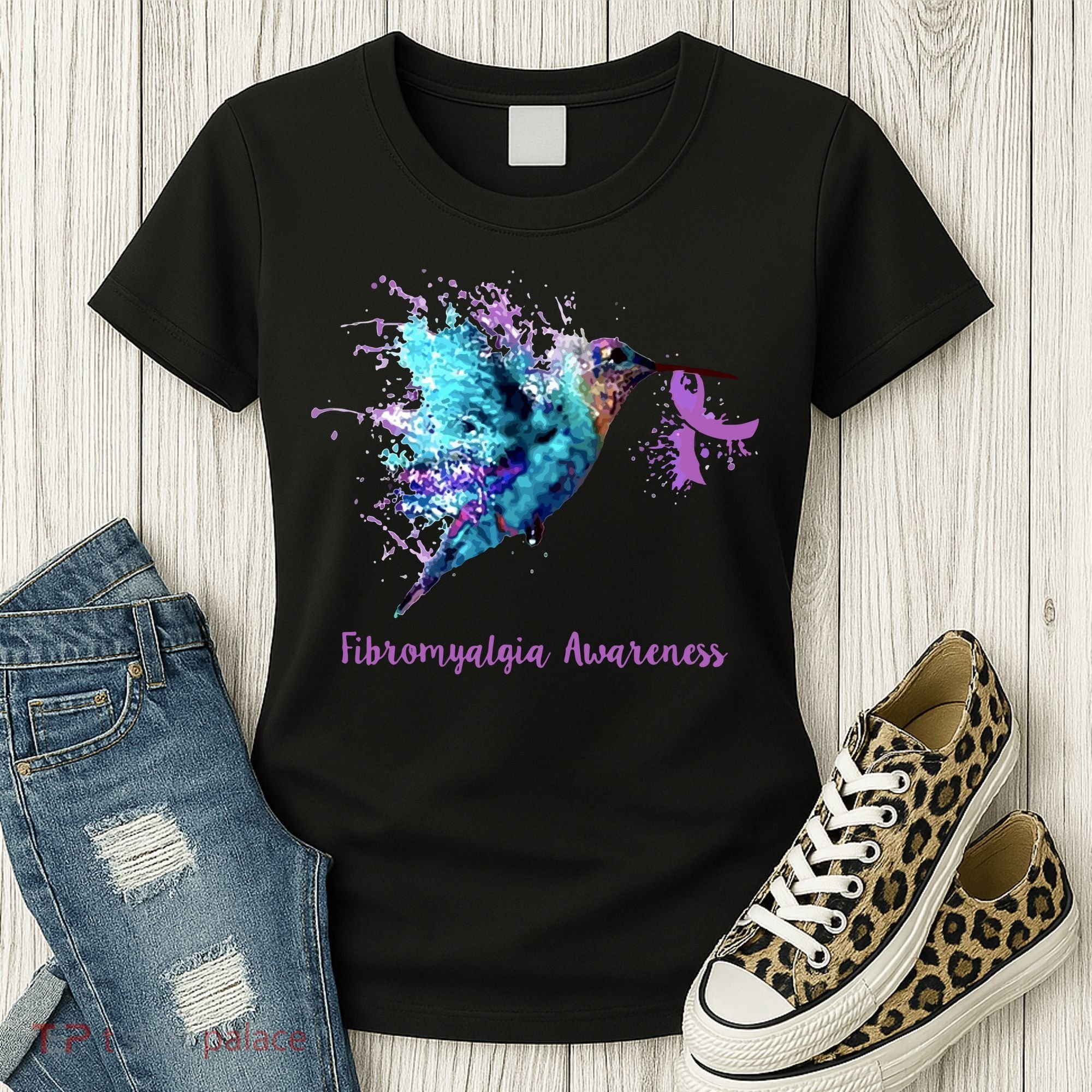 Fibromyalgia Awareness Bird Cancer Nurse Women's T-Shirt