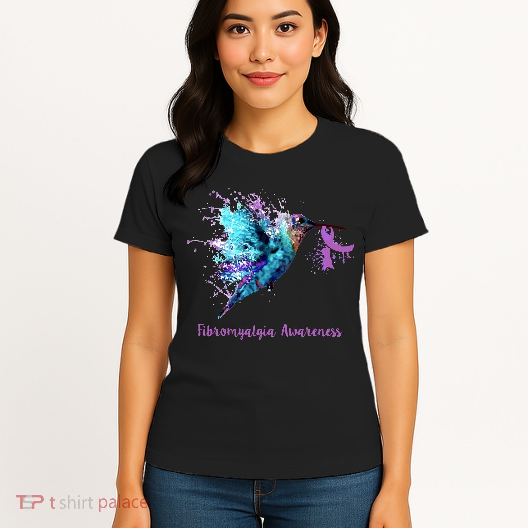 Fibromyalgia Awareness Bird Cancer Nurse Women's T-Shirt