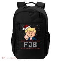 FJB Anti Biden Trump Flicking Off Ugly Christmas Backpack thumb 0