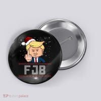 FJB Anti Biden Trump Flicking Off Ugly Christmas Button thumb 0