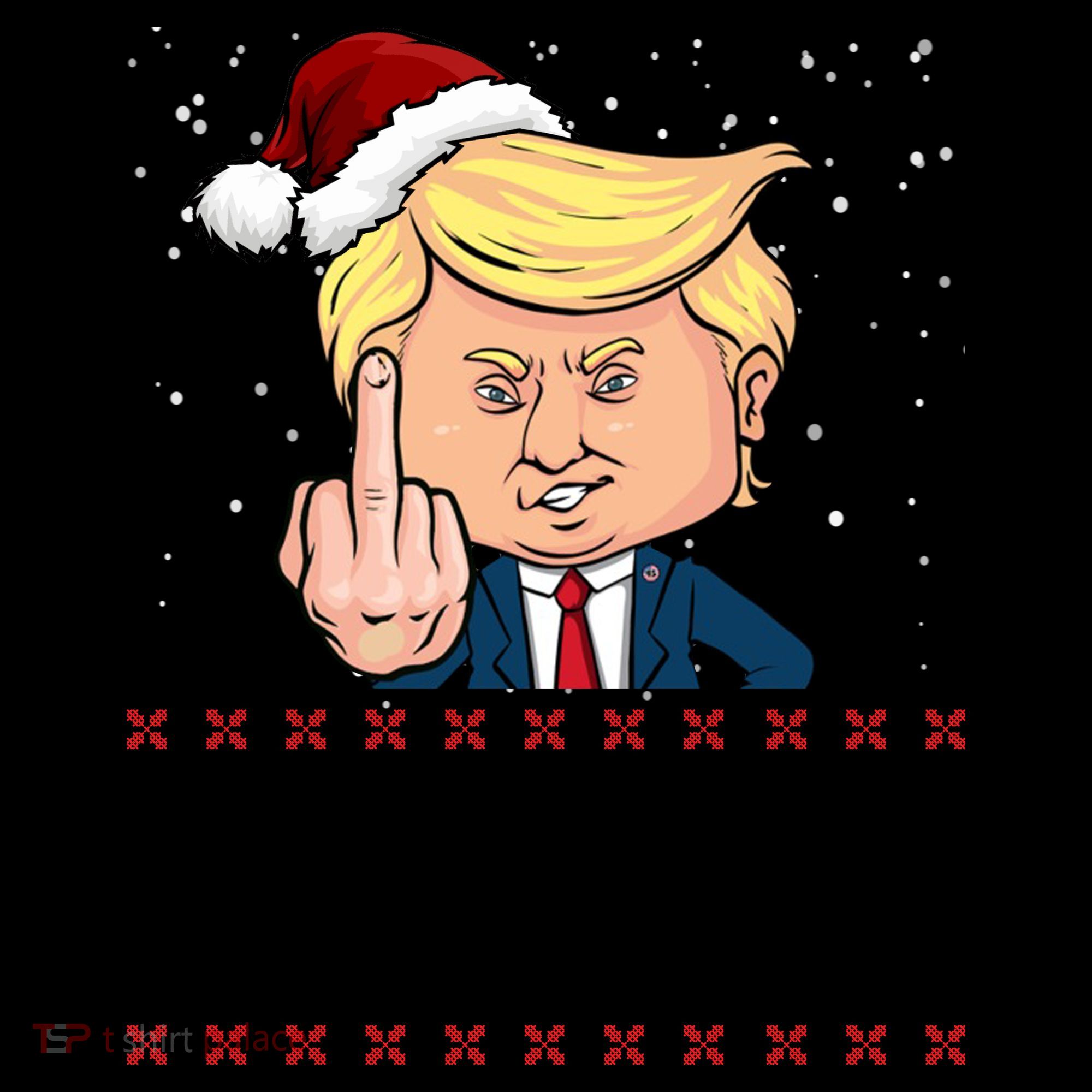 FJB Anti Biden Trump Flicking Off Ugly Christmas Coffee Mug