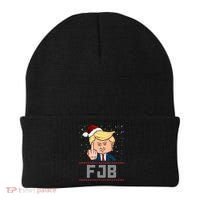 FJB Anti Biden Trump Flicking Off Ugly Christmas Beanie thumb 0