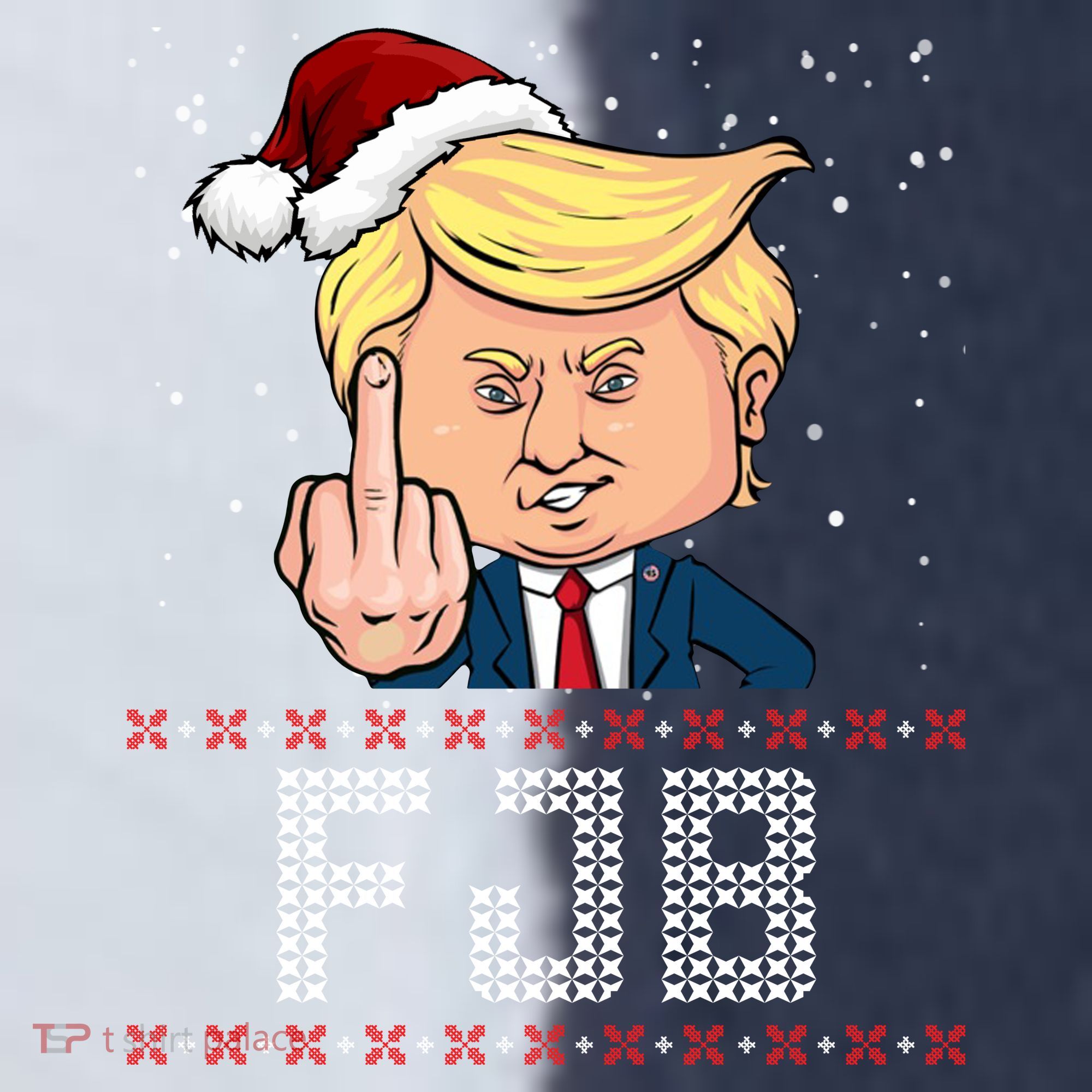 FJB Anti Biden Trump Flicking Off Ugly Christmas Sport-Tek Competitor United Soccer Jersey