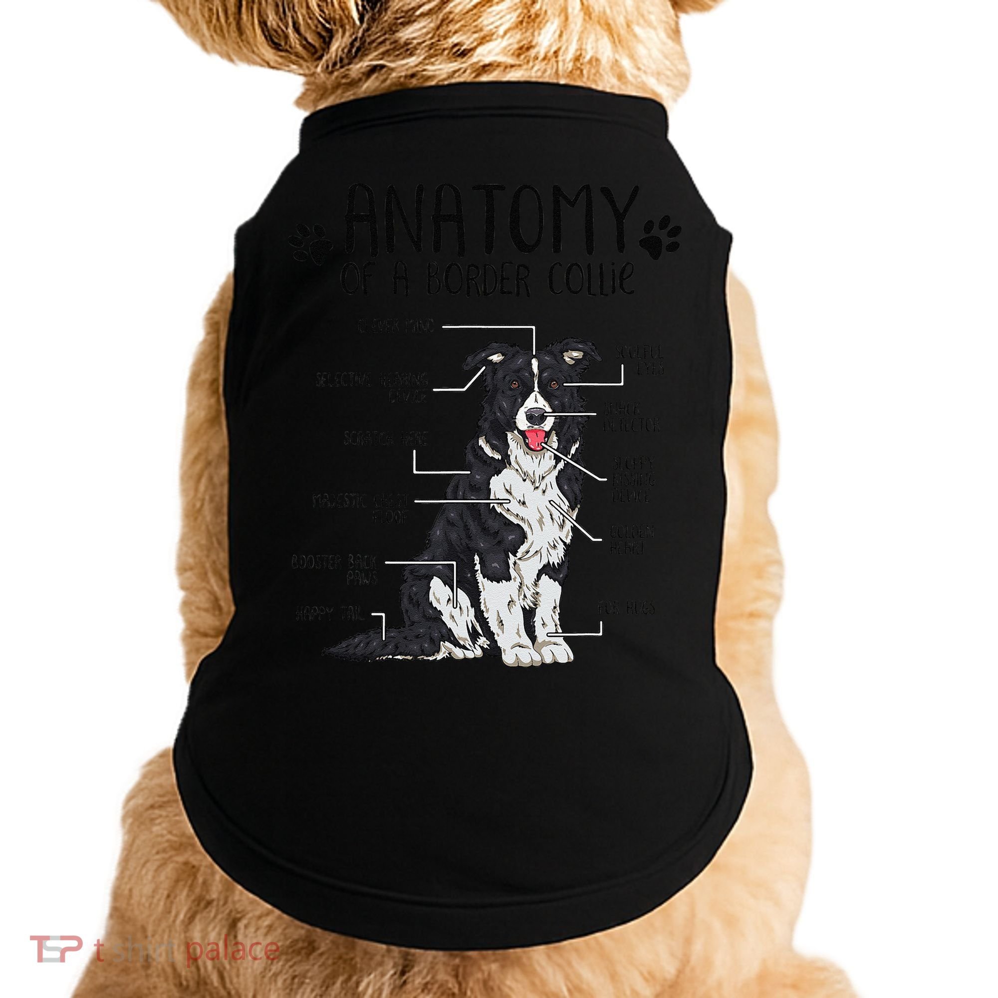 Funny Anatomy Border Collie Dog Lover Gift Doggie Tank
