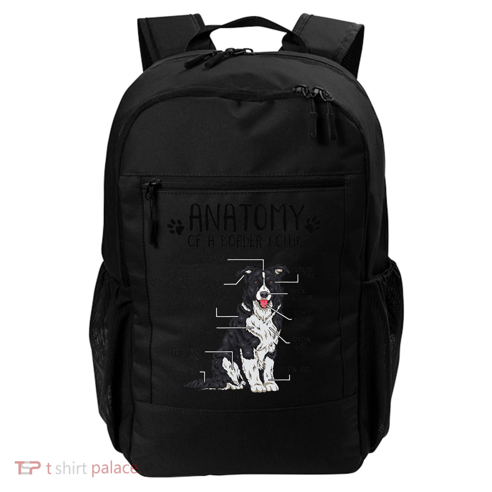 Funny Anatomy Border Collie Dog Lover Gift Backpack