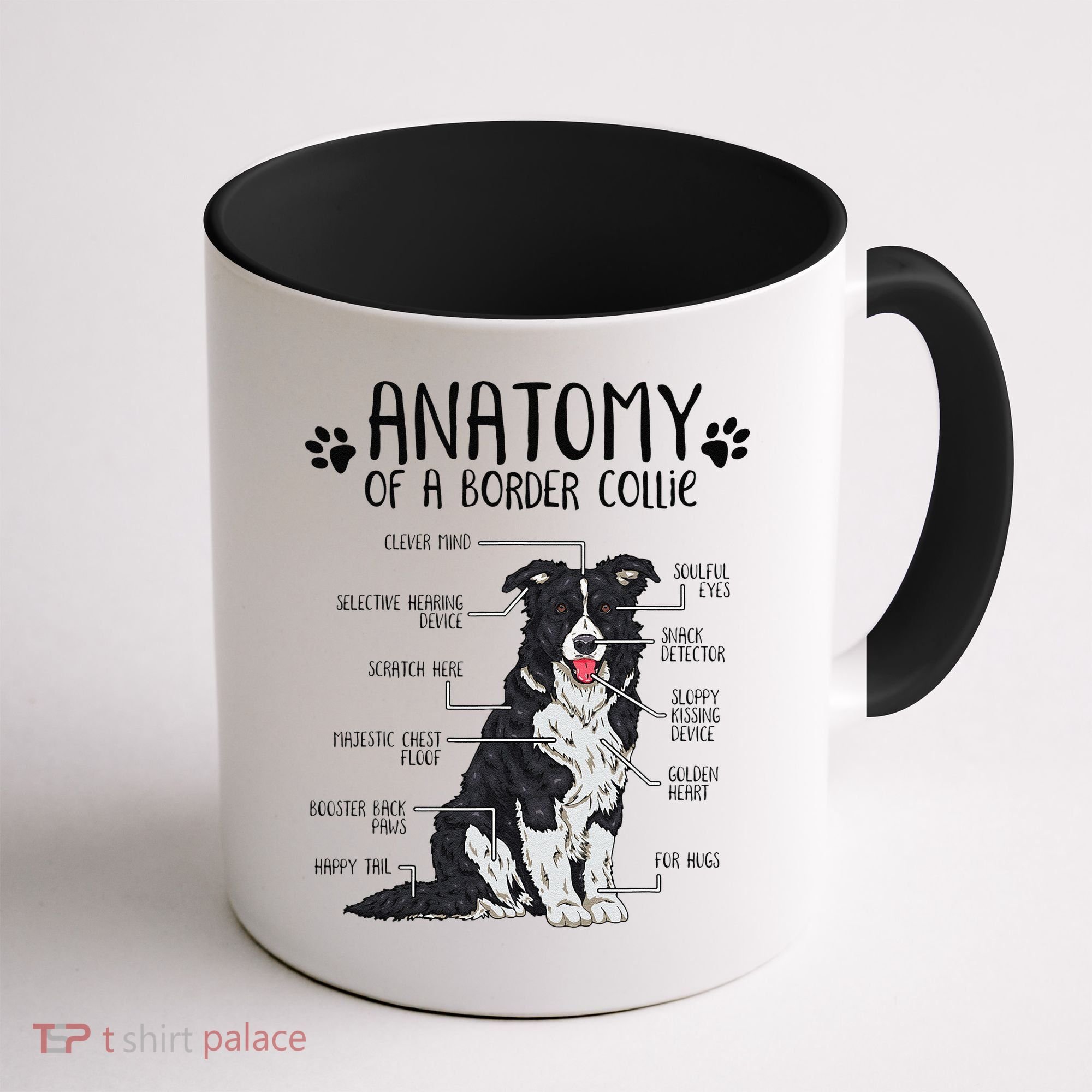 Funny Anatomy Border Collie Dog Lover Gift Coffee Mug