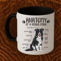 Funny Anatomy Border Collie Dog Lover Gift Coffee Mug thumb 2