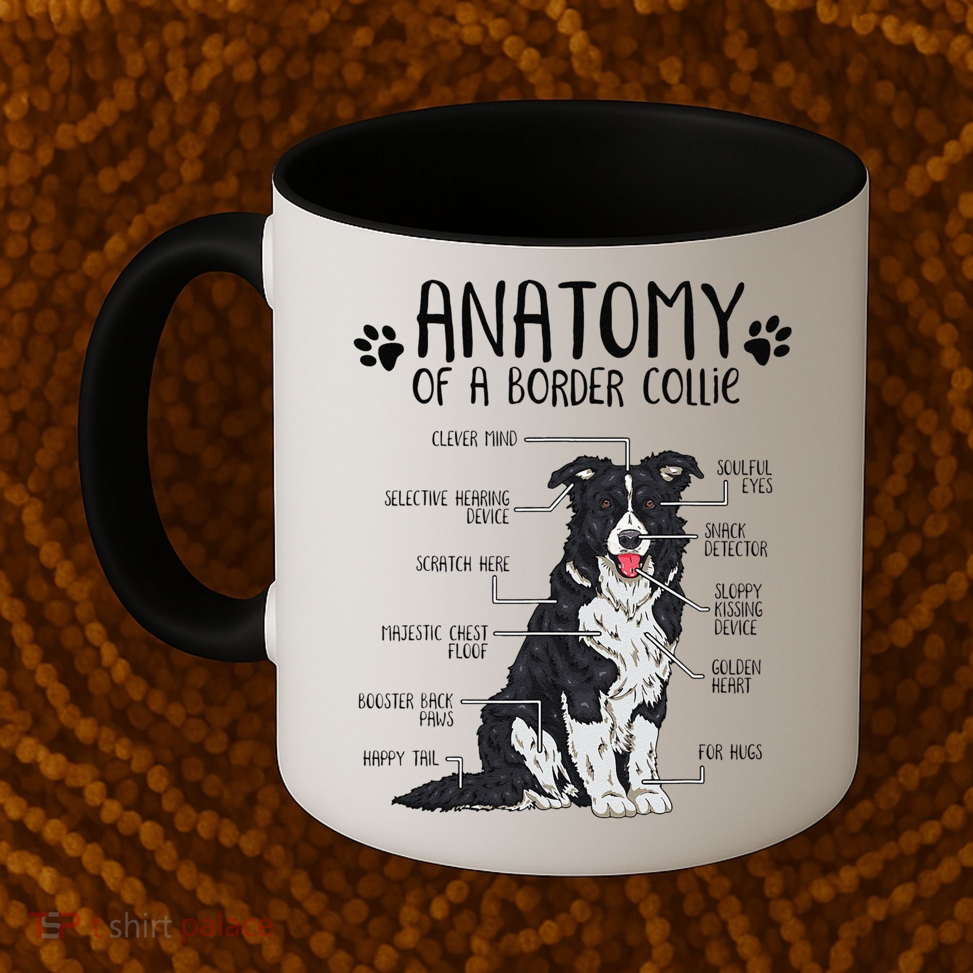 Funny Anatomy Border Collie Dog Lover Gift Coffee Mug