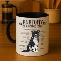 Funny Anatomy Border Collie Dog Lover Gift Coffee Mug thumb 4
