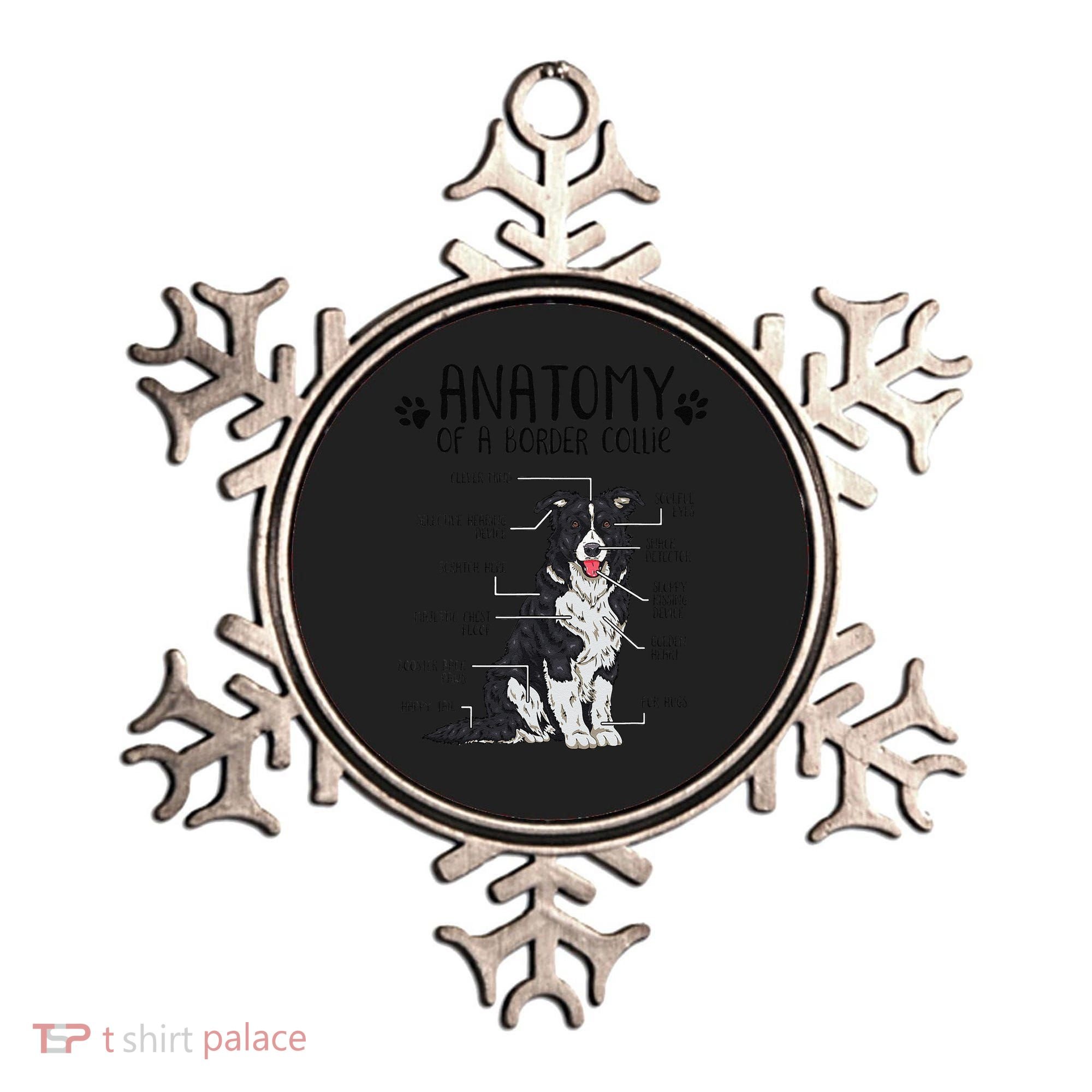 Funny Anatomy Border Collie Dog Lover Gift Ornament