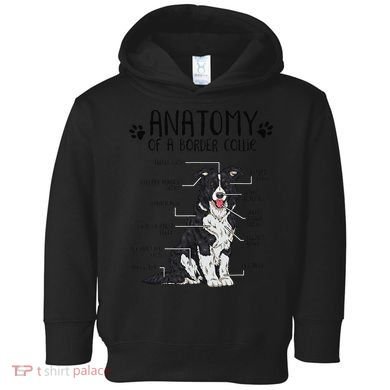 Funny Anatomy Border Collie Dog Lover Gift Toddler Hoodie