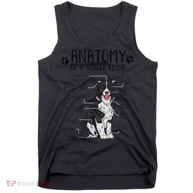 Funny Anatomy Border Collie Dog Lover Gift Tank Top