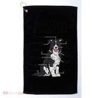 Funny Anatomy Border Collie Dog Lover Gift Golf Towel thumb 0