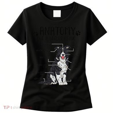 Funny Anatomy Border Collie Dog Lover Gift Women's T-Shirt