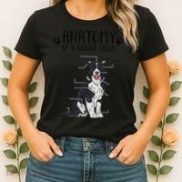 Funny Anatomy Border Collie Dog Lover Gift Women's T-Shirt thumb 2