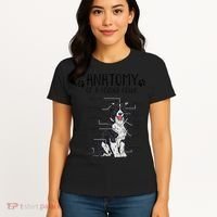 Funny Anatomy Border Collie Dog Lover Gift Women's T-Shirt thumb 4