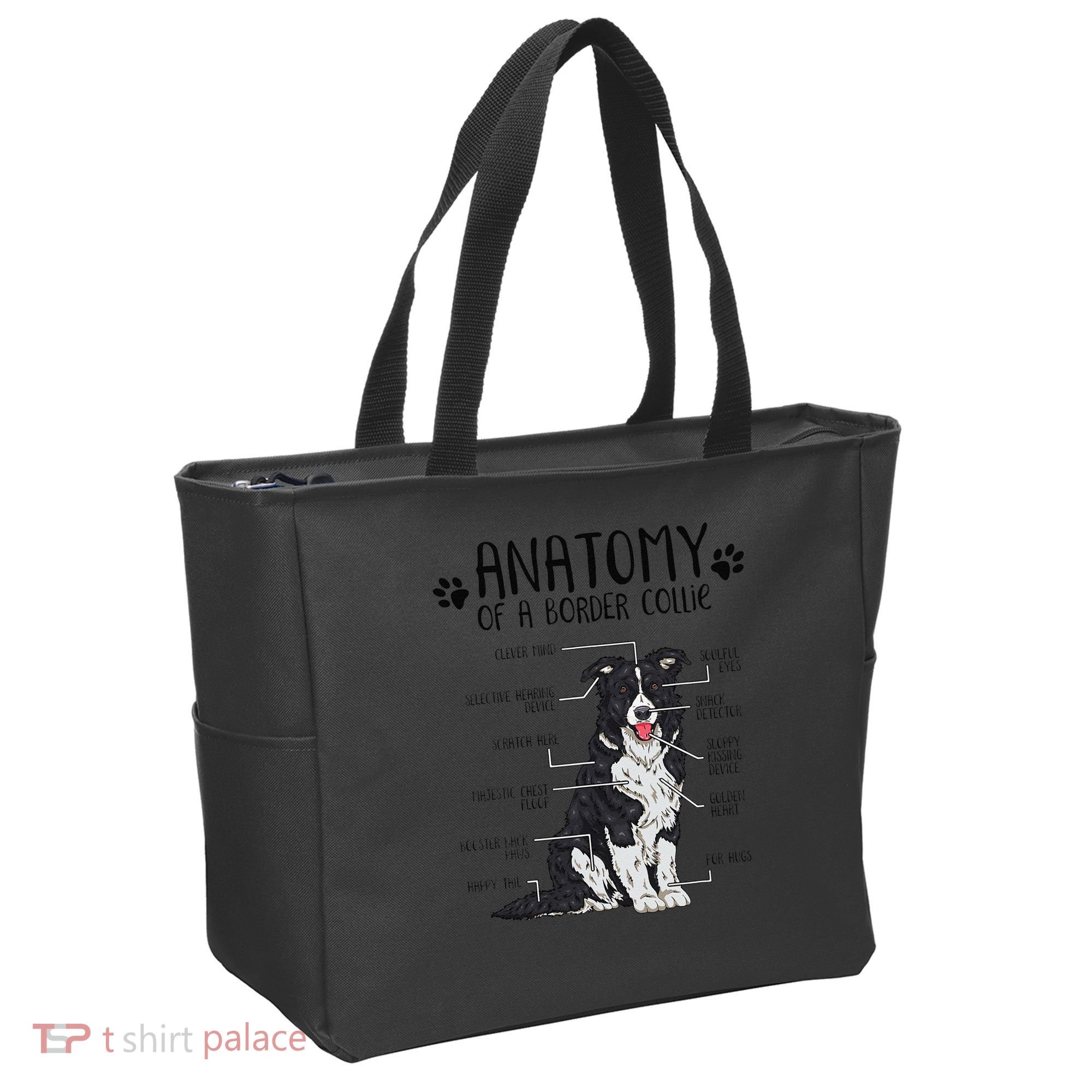 Funny Anatomy Border Collie Dog Lover Gift Tote Bag