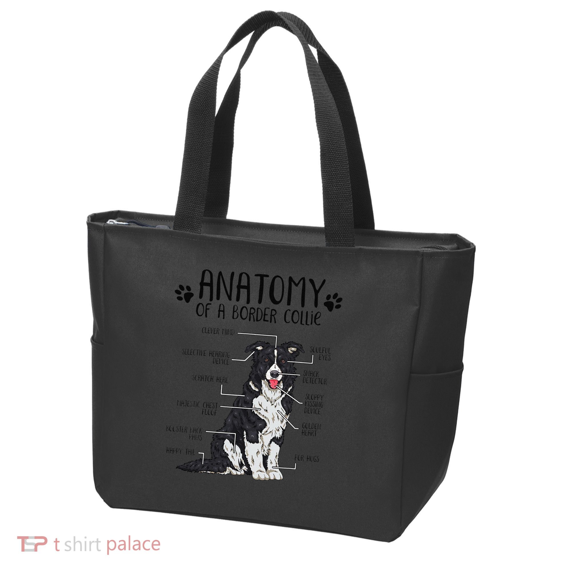 Funny Anatomy Border Collie Dog Lover Gift Tote Bag