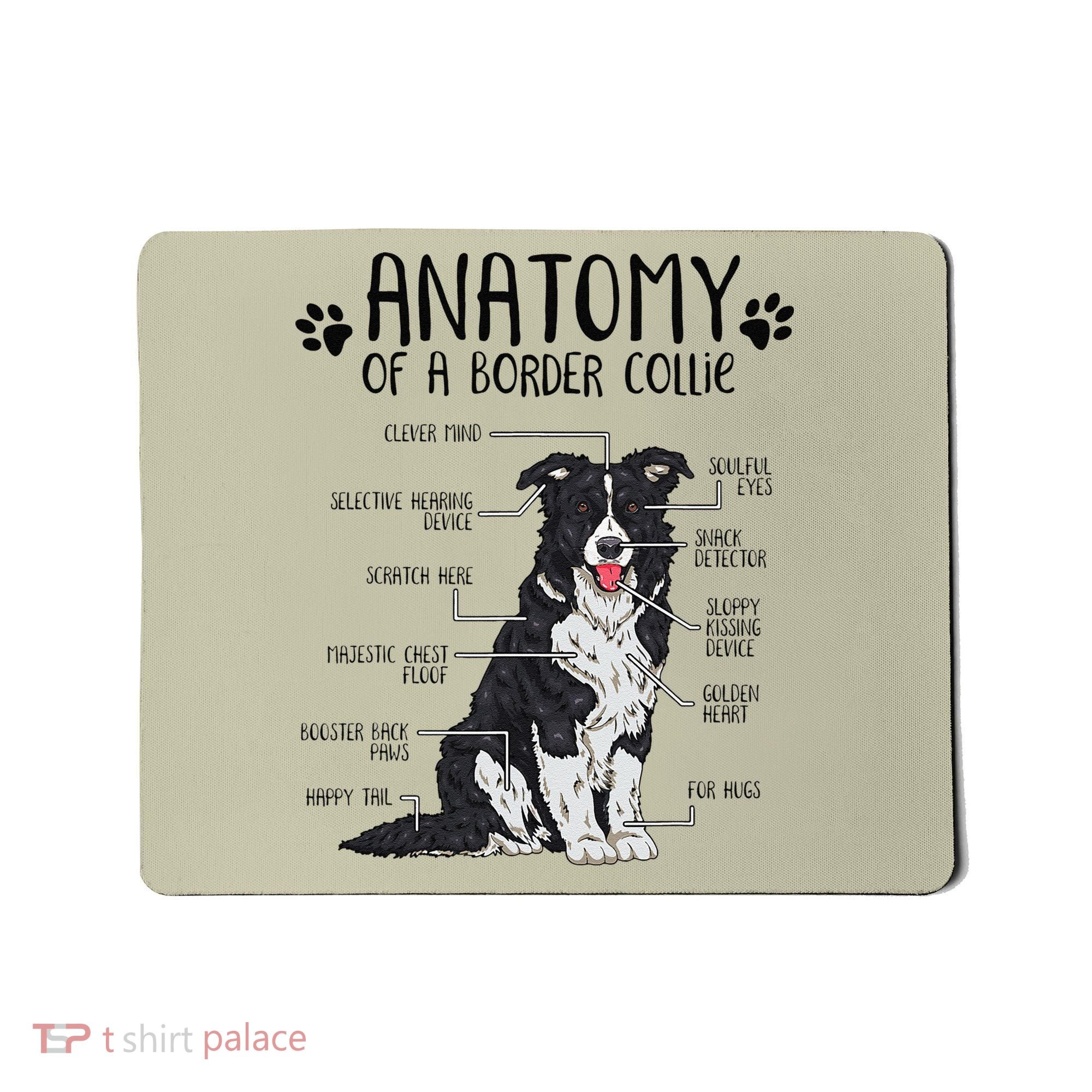 Funny Anatomy Border Collie Dog Lover Gift Mousepad