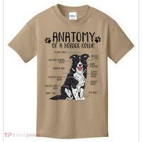 Funny Anatomy Border Collie Dog Lover Gift Kids T-Shirt thumb 0