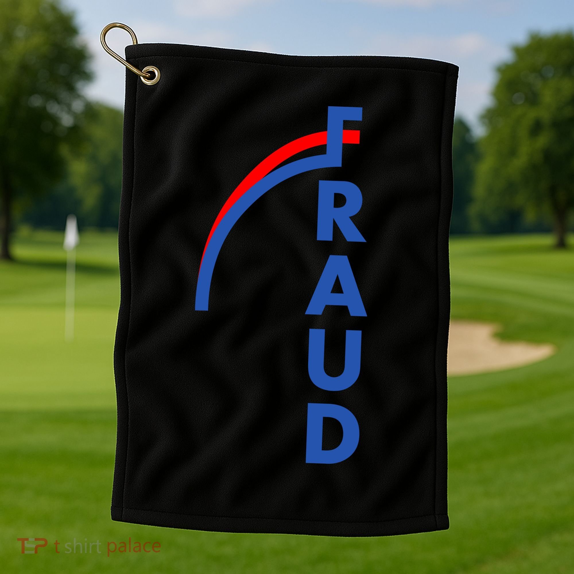 Fraud Anti Biden Golf Towel