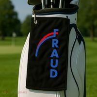 Fraud Anti Biden Golf Towel thumb 2