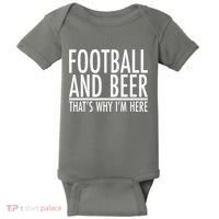Football And Beer That's Why I'm Here Baby Bodysuit thumb 0