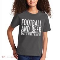 Football And Beer That's Why I'm Here Kids T-Shirt thumb 2
