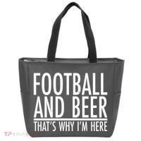 Football And Beer That's Why I'm Here Tote Bag thumb 0