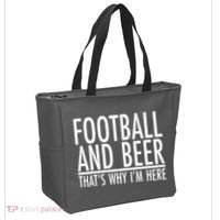 Football And Beer That's Why I'm Here Tote Bag thumb 2