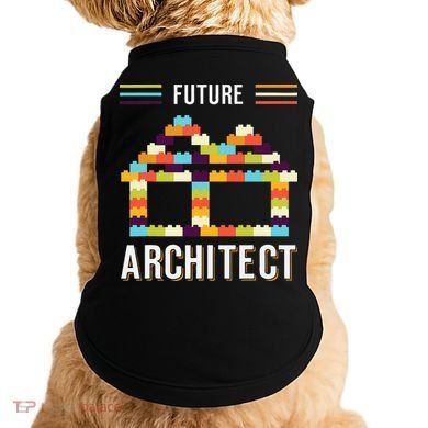 Future Architect Building Blocks Brick Gift for Cute  Doggie Tank