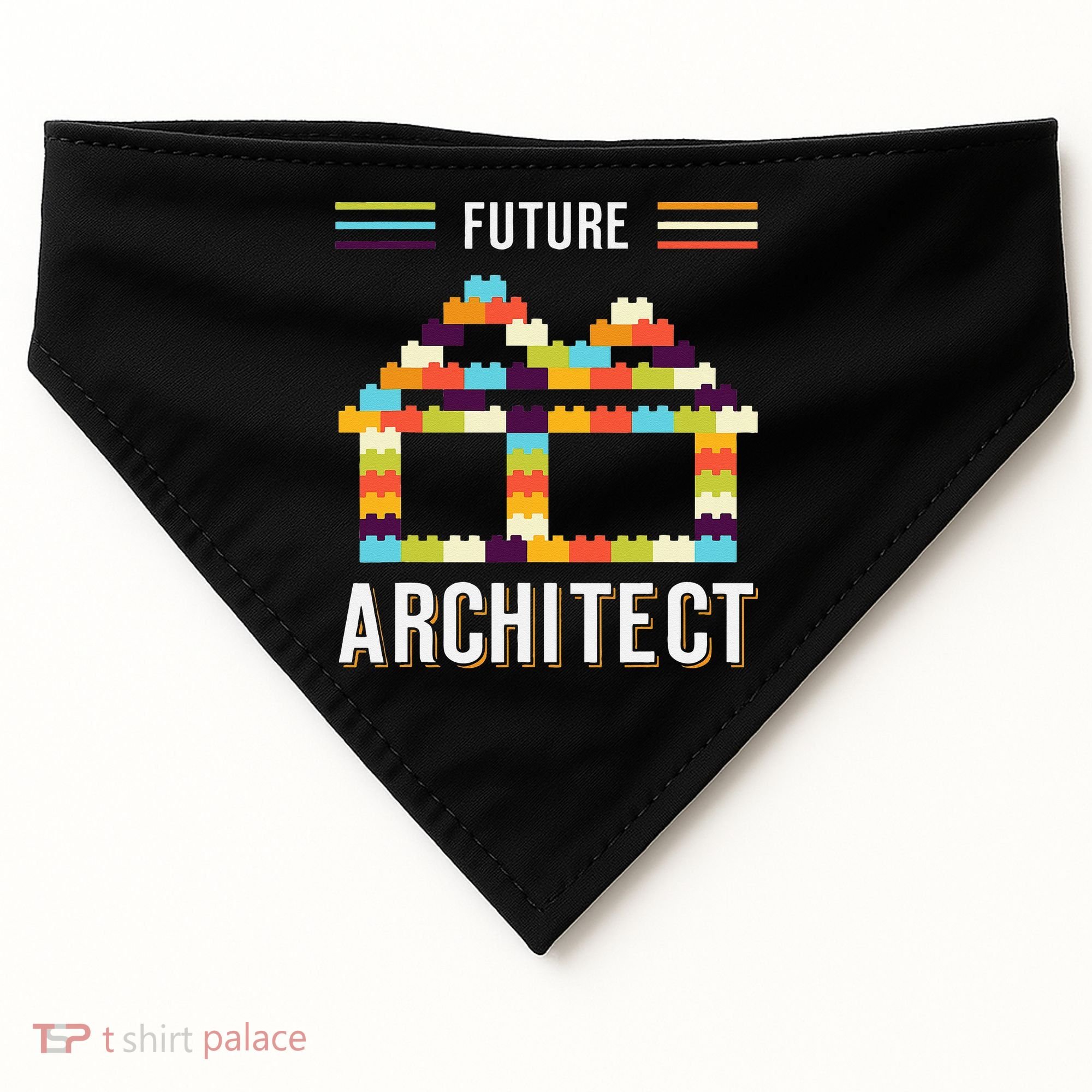Future Architect Building Blocks Brick Gift for Cute  USA-Made Doggie Bandana