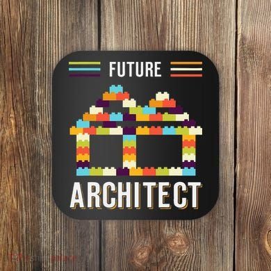 Future Architect Building Blocks Brick Gift for Cute  Coaster