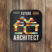 Future Architect Building Blocks Brick Gift for Cute  Coaster thumb 0