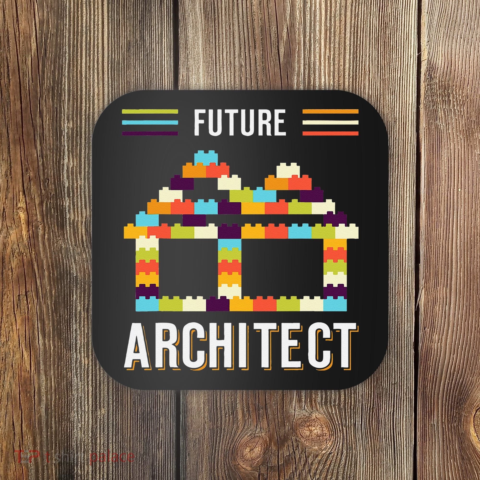 Future Architect Building Blocks Brick Gift for Cute  Coaster